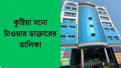 কুষ্টিয়া সনো টাওয়ার ডাক্তারের তালিকা